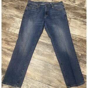 Amazon Essentials Mens Athletic Fit Jeans Sz 35 X 30 Dark Wash